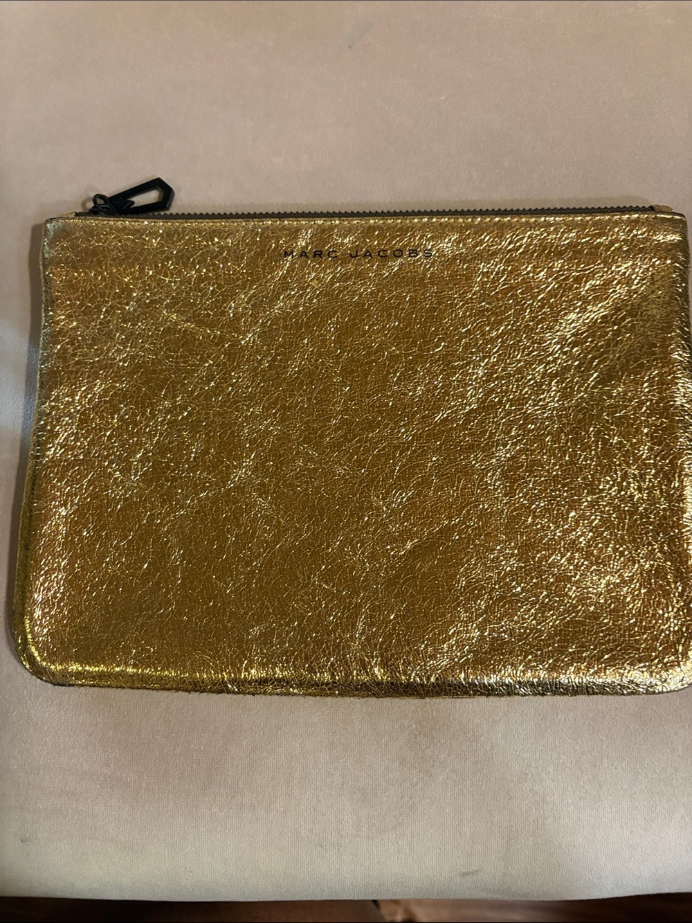 Marc Jacobs Shimmery Gold Leather Pouch